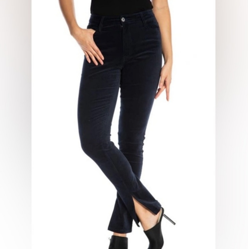 Juicy Couture Women's Stiletto Black Velvet Skinny Jeans